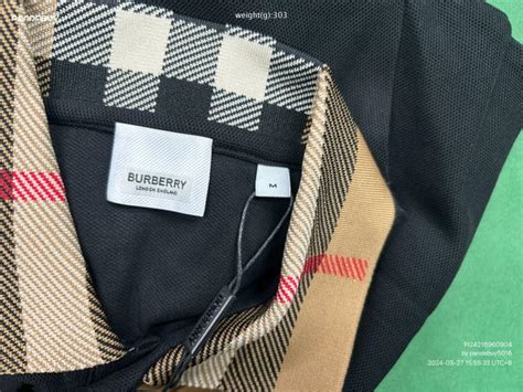 burberry brit ruched check collar polo shirt